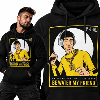 BLUZA ŚMIESZNA Z KAPTUREM BRUCE LEE RAPER